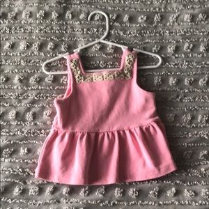 Jamie & Jack Peplum top with gold embroidery